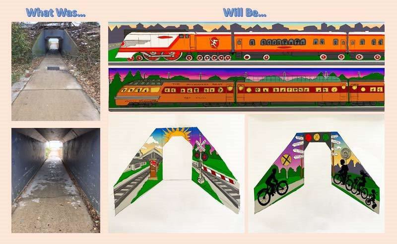 ImagineADayFdn's tweet photo. Here we GROW again! OASD Students will work with 3 artists in residents to transform the pedestrian tunnel, connecting West Second and South Streets, into a permanent mural commemorating the history of train travel in Oconomowoc! Read more here: https://t.co/fLTVaJD8cB
#OconPride https://t.co/wFEsgIRItD
