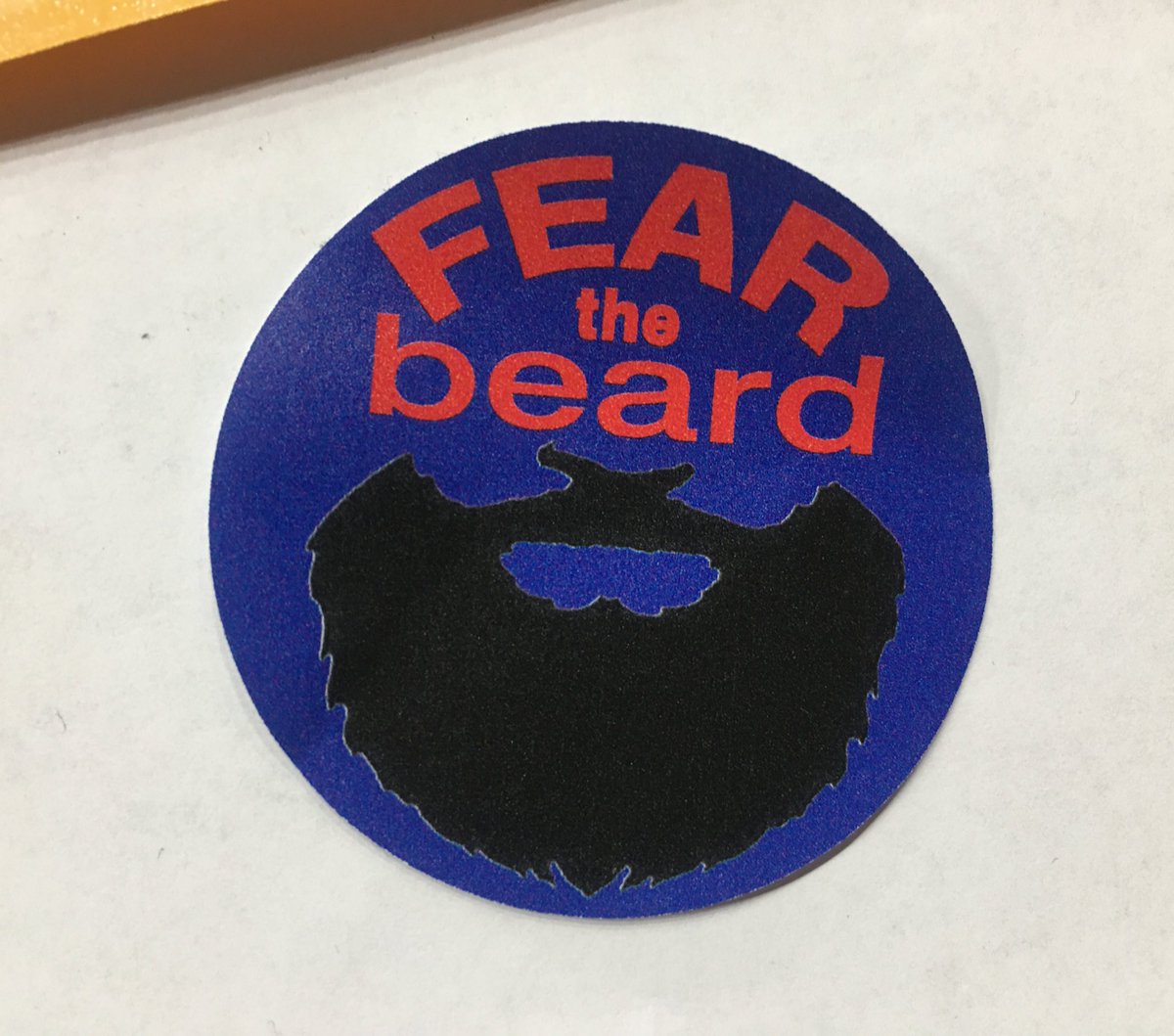 The <a href="/PinesBoysHockey/">Pines Boys Hockey</a> student section is rocking “Fear The Beard” stickers for senior Gunnar Schiffman.