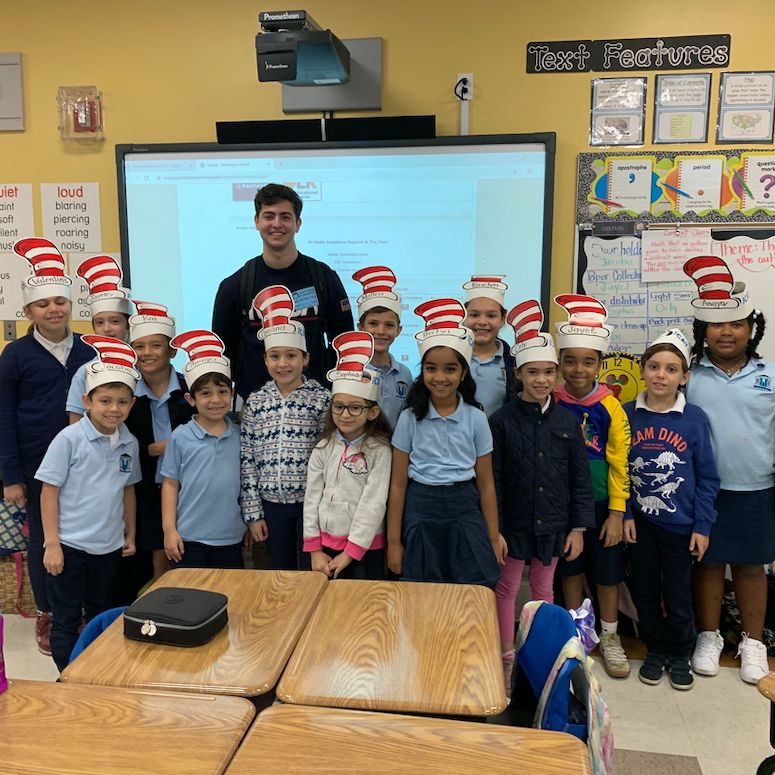 officialsigep's tweet photo. On Monday, our @SigEpFIU chapter organized a guest reading event at a local school to celebrate the birthday of fellow SigEp, Dr. Seuss. Brothers rallied the support of the Greek community at @FIU and together they shared the beloved Dr. Seuss books with more than 200 students. https://t.co/0khTG8qbPs