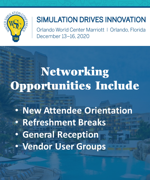 WSConf's tweet photo. There are many networking opportunities at #WinterSim2020 for all attendees! Refreshment breaks, new attendee orientation, the general reception and vendor user groups are all great places to meet new people with similar passions! Tag someone you met at a #WSC networking break! https://t.co/VlKkhTT4LG