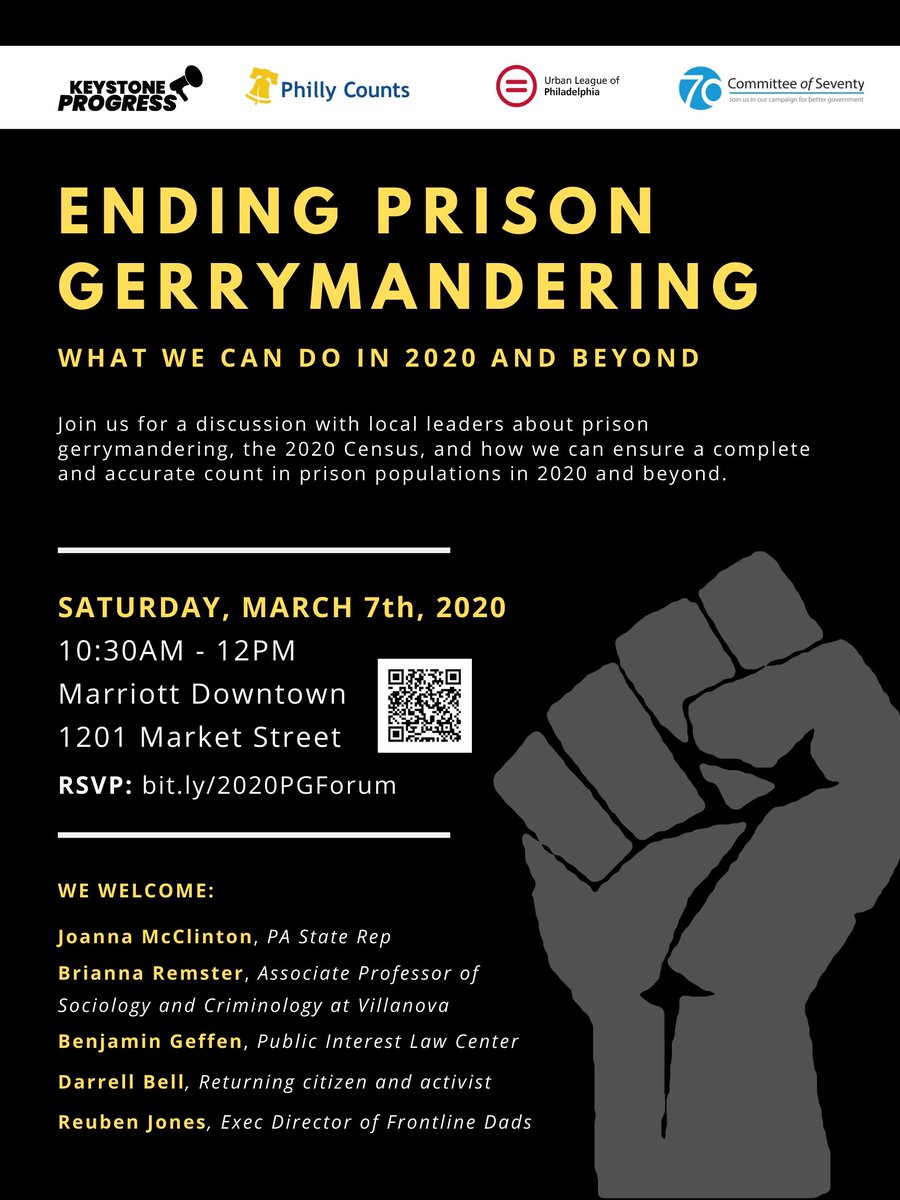 RepMcClinton's tweet photo. Momentum is building to end prison gerrymandering in our country. #ThisSaturday join me for an important conversation around the 2020 Census and prison gerrymandering!
#PleaseShare #2020Census #RepMcClinton https://t.co/lUBavpuueW