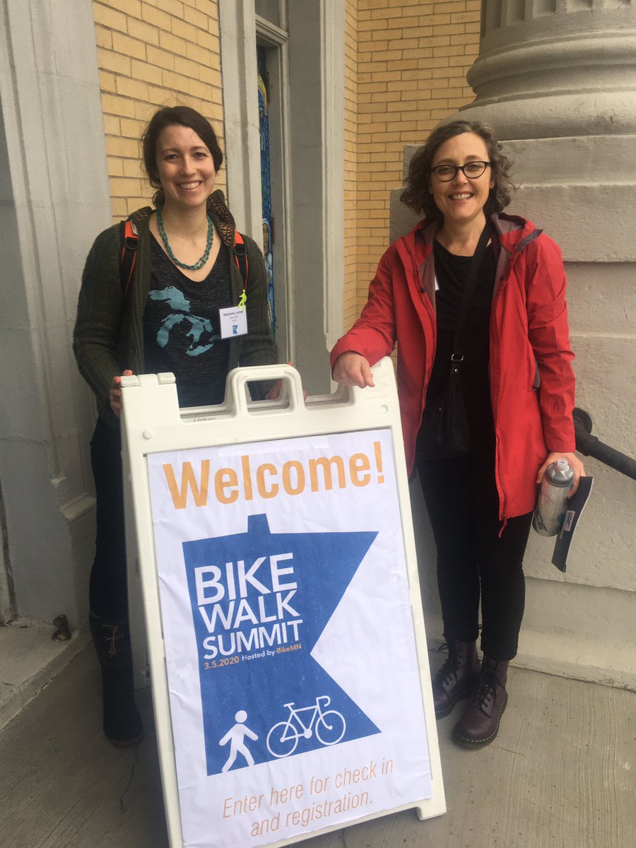StephLLackey's tweet image. With my @PHealthLawCtr colleague @rachelcallanan at the 2020 Minnesota Bike Walk Summit to support safe, active transportation in our state! @BikeMN #bikepartisan #MNBikeSummit