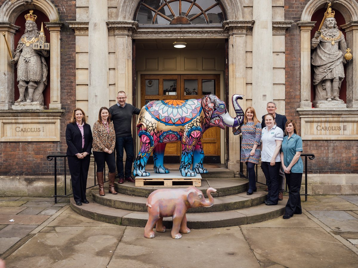 WarrensOfWorc's tweet photo. Great to welcome our trail partners for photos with the elephants today!🐘

We're thrilled to have the support of Presenting Partners @CrownGateWorc and @myworcester, Education and Community Partner @WorcesterBID &amp; Media Partners @worcesternews and @bbchw 🧡

#WorcestershireHour https://t.co/xcjX2VjU6R