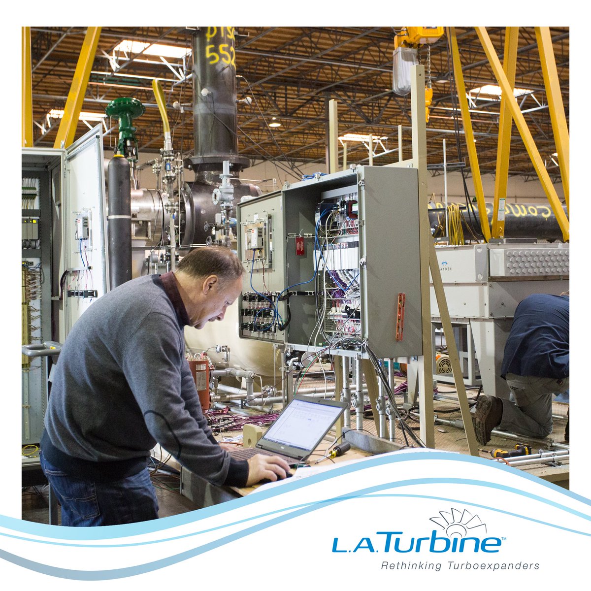 laturbine's tweet photo. Testing. Testing. 1, 2, 3! Every customer’s turboexpander, auxiliary and I&amp;E system undergo field simulation testing at LAT HQ before shipment. Machines are 100% ready to commission upon delivery. https://t.co/HW5Xez1p2w.

#LATurbine #Turbomachinery #LATSolutions https://t.co/Nd27dNsjC9