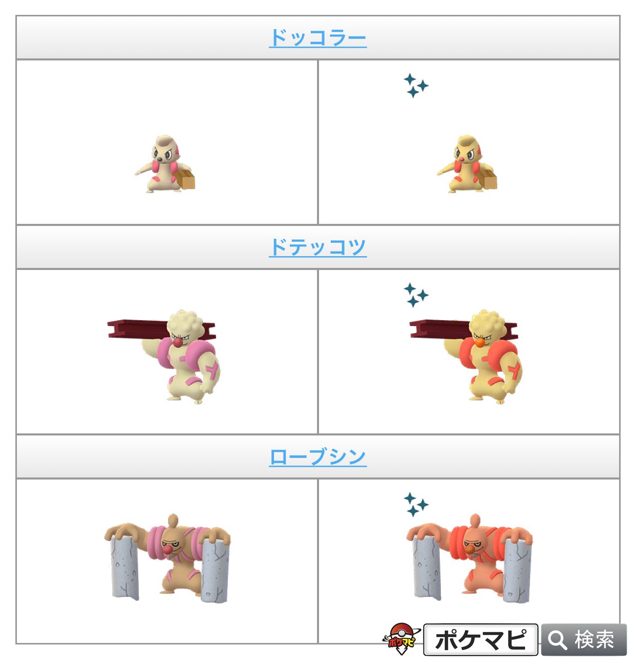 ポケモンgo攻略情報 ポケマピ 現地時間年3月13日 金 朝8 00から開催される日本 韓国 イタリア地域以外での Goバトルリーグ シーズン1開始記念イベント に伴って ドッコラー の色違いがポケモンgoに初登場します 日本でも同時期に登場すると思