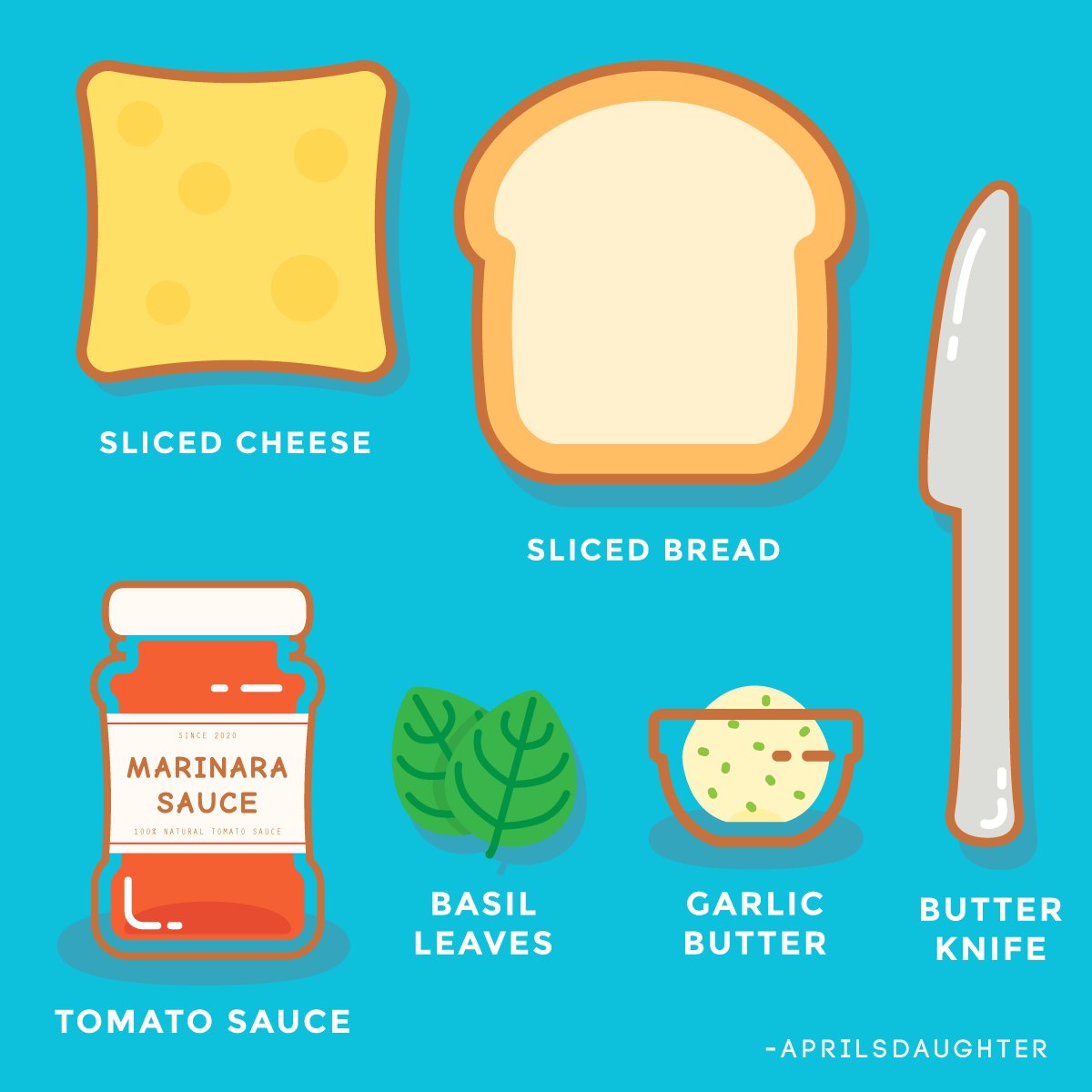 「?? easy pizza toast recipe, just bake un」|muta 🍰 comifuroのイラスト