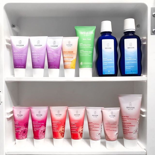 WeledaUK's tweet photo. That's what we call a #Shelfie! 💜💚❤️️ What is your favourite Facial Care range from Weleda? Using our unique 'Lead Plant Philosophy' we have a choice of ranges featuring different plants with specific properties to support your skin through all its phases. #YouAreNature https://t.co/mqS2GAkdRX