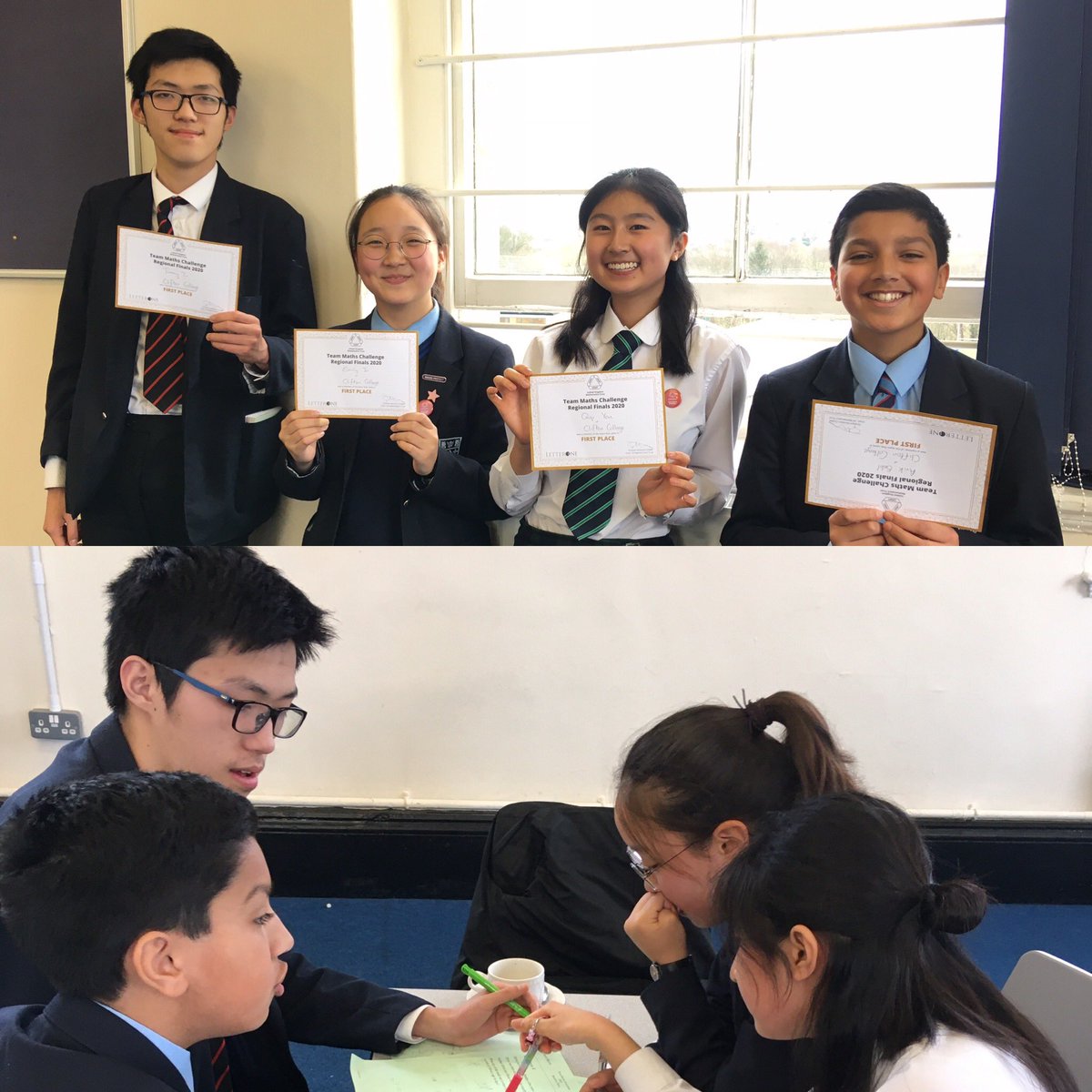CliftonMaths's tweet photo. Thank you to @UKMathsTrust for organising and @colstonsschool for hosting an excellent Team Maths Challenge Regional Final. Well done to the Clifton Team for making it through to the National Final! https://t.co/n6HvZFwBuK