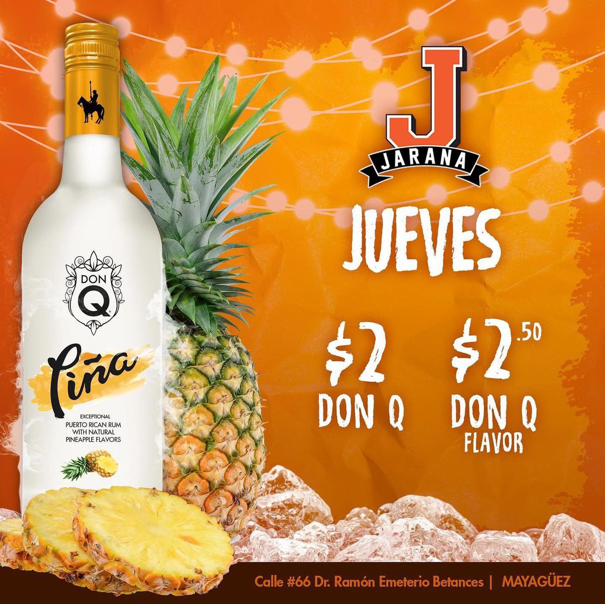 JaranaCollegeB's tweet photo. Los sabores de mi tierra...
De piña 🍍 pa las niñas
De coco 🥥 pa los locos,
De limón 🍋 pa el gruñon
¿Cuál Don Q prefieres hoy? 
Don Q Cristal $2 y Flavors a tan sólo $2.50 ¡Te esperamos! https://t.co/WUQxlAmdrB