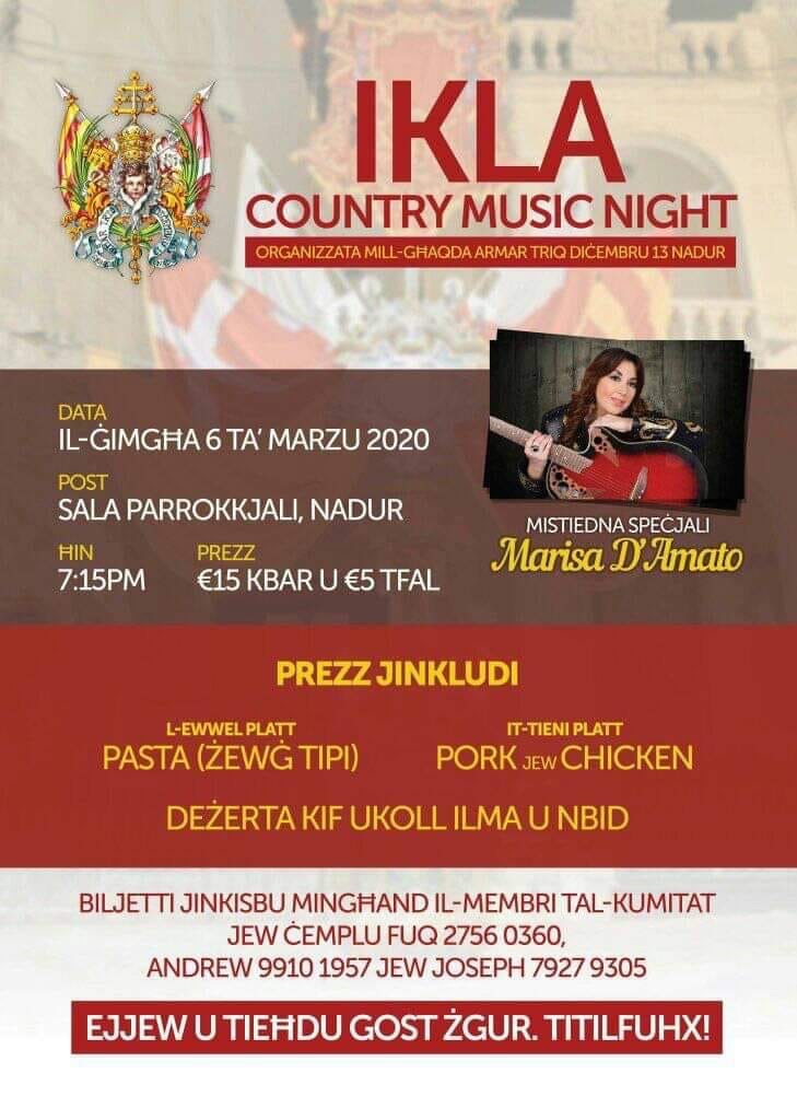 My next gig tomorrow Friday 6th March in Gozo.