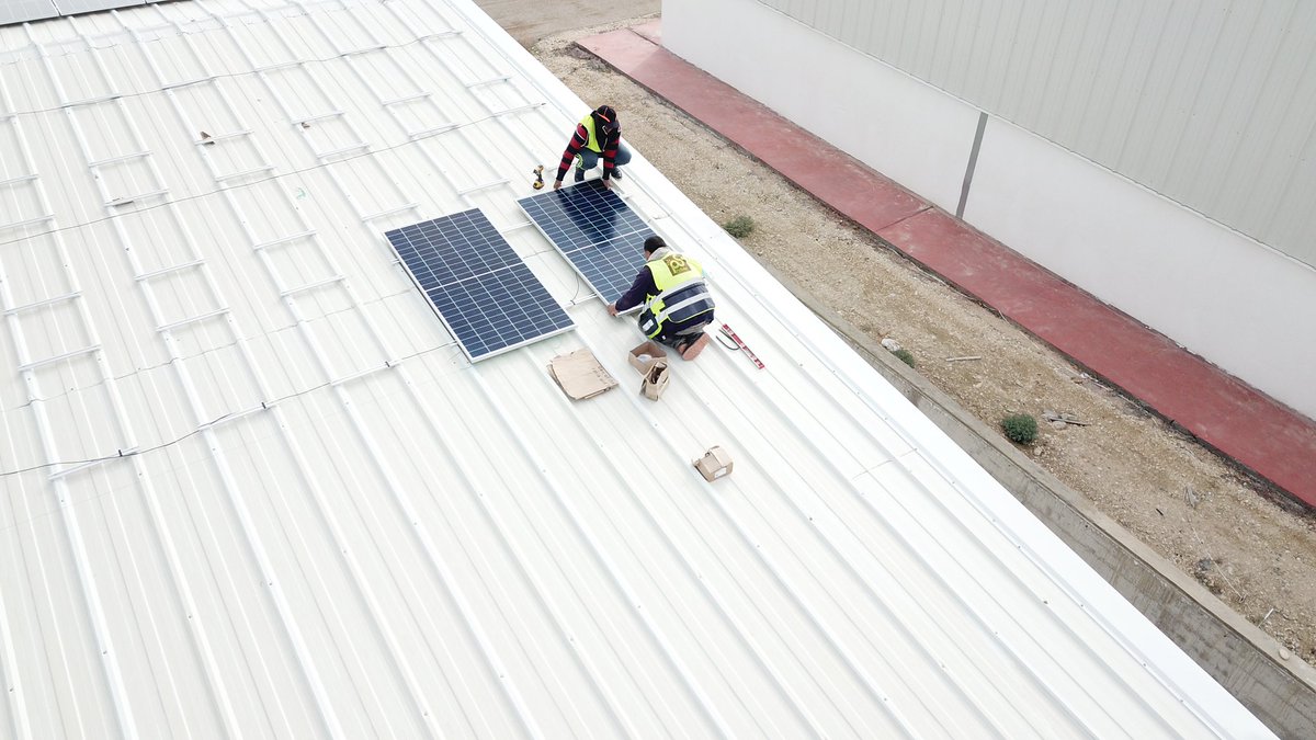 UNDPPalestinian's tweet photo. At the 🇵🇸 #Jericho Agro-industrial park, we are installing solar panels thanks to 🇯🇵🇺🇳partnership to 
💡Generate #cleanenergy
⬇️ Reduce carbon emissions 
🏭Create jobs
💵 Save money 
Happy Int. #EnergyEfficiency day #ClimateChange #SDG7 #DecadeofAction #ForPeopleForPlanet https://t.co/KMJSgzVTIH
