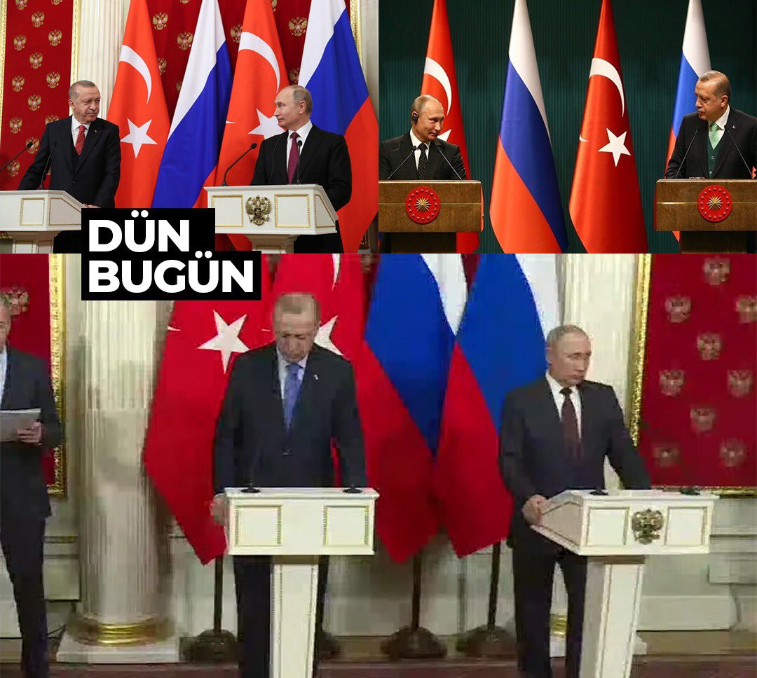 nlykgn's tweet photo. @cnnturk Eski basın toplantılarıyla bugünkü arasında bayrak diziliminin farklı olmasının bir sebebi var mi? #TurkRus https://t.co/NH5DWQZPOE