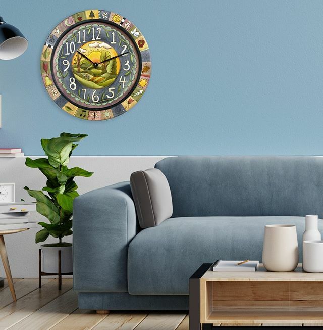 Decorating inspiration, featuring one of our 36" round clocks in a sea of blue. Pretty and efficient is our specialty! 😉⁠
⁠
⁠
⁠
#sticksinc #sticks #sticksfurniture #handmade #furniture #instahome #instadecor #instaart #instadesign #homesweethome … ift.tt/32UCAlN