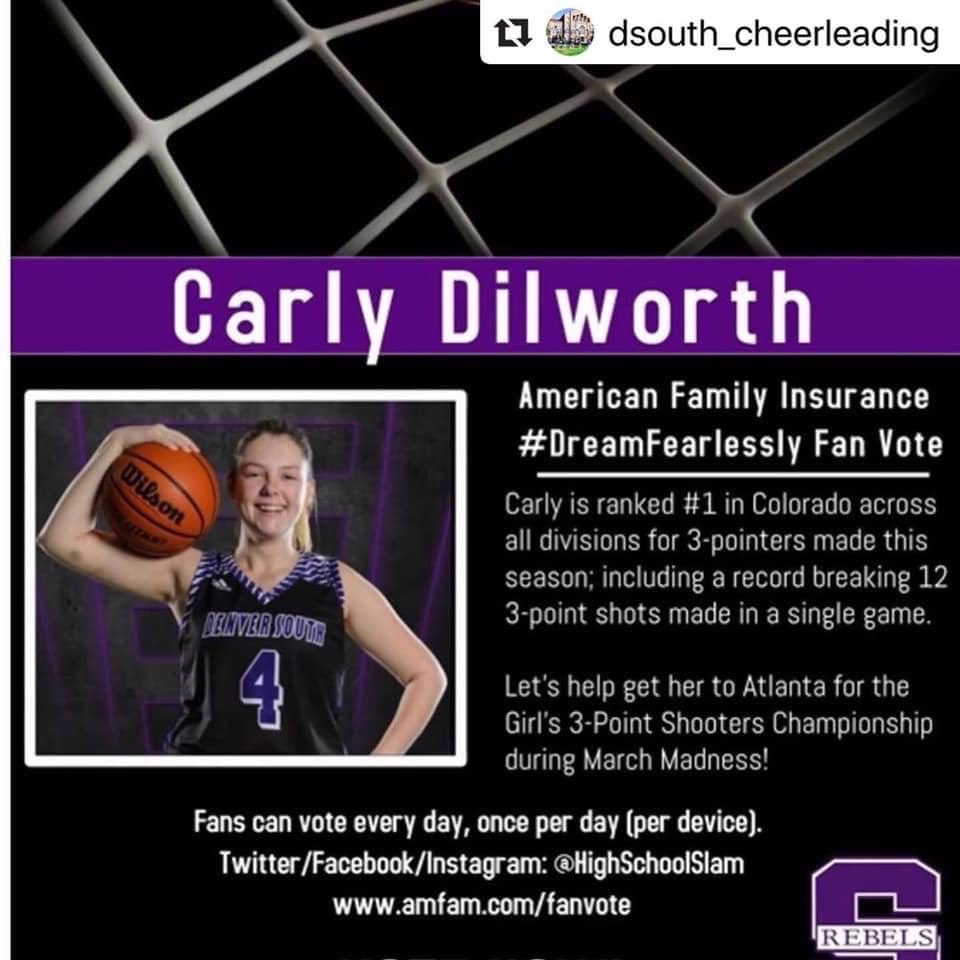 CalaisCampbell's tweet photo. Last chance to vote
Please vote for Carly! She hit 11’s in one game! #SheIsTheTruth 
- https://t.co/MA5rBMKbcR
- Girls 3-point Championship 
- hit submit (no info needed)
- Vote for Carly Dilworth https://t.co/u5ICrZn1l0