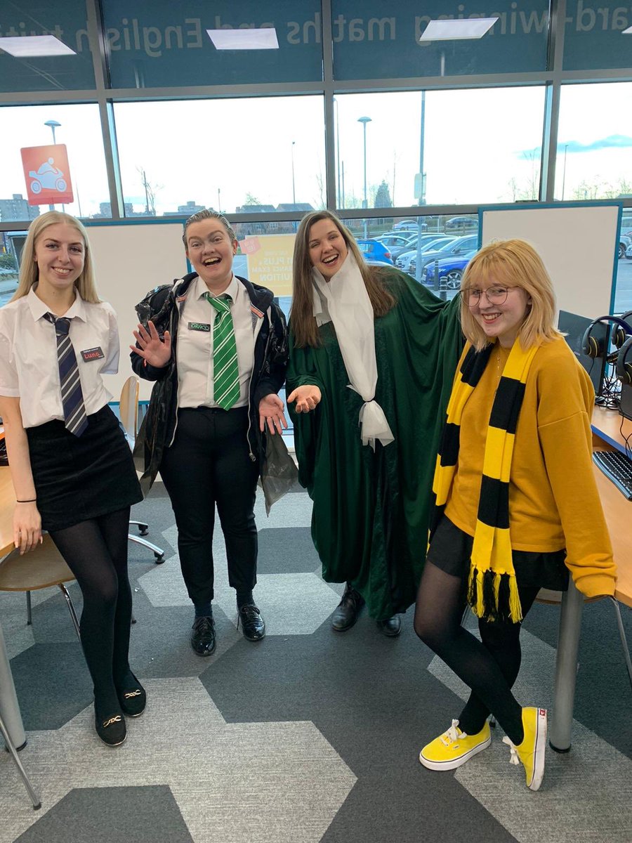 RuthChloeMolMel's tweet photo. We’re having a fantastic World Book Day here in our centre! Our staff are keen to dress up alongside all of our lovely members🥳 #worldbookday2020 #fancydress #maths #english https://t.co/jVM801eI5w