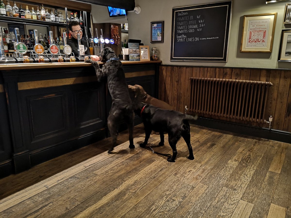 3 pints and crisps please. Rufus, Grace and Willow <a href="/RoyalHeysham/">The Royal</a>