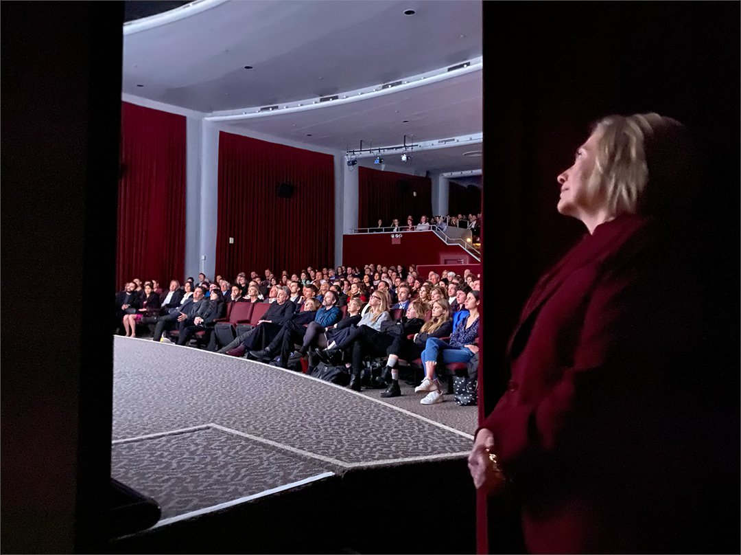 HillaryClinton's tweet photo. Thank you to everyone who joined us for the joyful New York premiere of "Hlilary" last night. The docuseries about the last 50 years of my life—and our politics, and the changing role of women in America—will be live on Hulu tomorrow. #HillaryonHulu https://t.co/1JoTFyfRTq