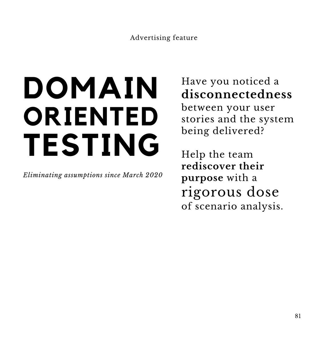 mafftopia's tweet image. domainorientedtesting.com

#UnitTesting #AcceptanceTesting #BDD #TDD