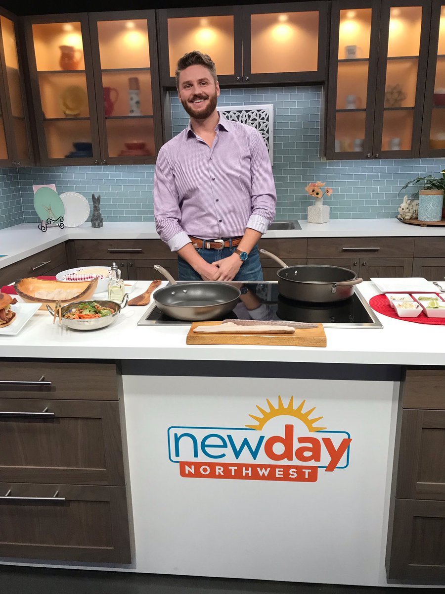 forkandfin's tweet image. As seen on King 5 New Day Northwest come try Bjorn’s Wild Alaska Pollock Grilled Tacos. We’ll be at Westlake Park today from 11a-1:30p #wildalaskapollockweek