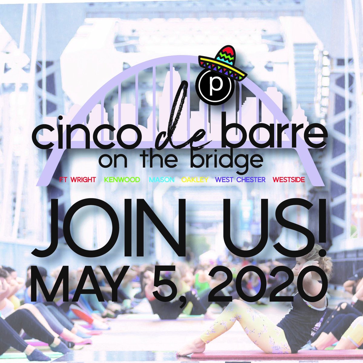 Who's ready to 🌮tuck for tacos🌮 on Cinco de Mayo?! 🙋‍♀️ 🎉  Barre on the Bridge 2020: Five Year Fiesta is on Taco Tuesday, May 5! 🎊 FREE classes + taco trucks + salsa dance party! 💃💪 m.facebook.com/events/5594820…
#tacotuesday #cincodemayo #cincinnatifitness #cincinnati #purebarre
