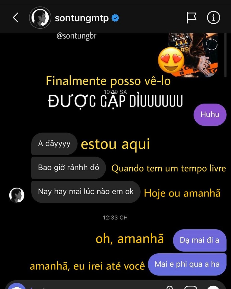 Vpop_On's tweet photo. [#NEW] Produtor musical @masewproducer divulga conversa que teve com @sontungmtp777 hoje e ao que parece os dois irão se encontrar amanhã 👀😱.

Já podemos esperar um ft?

©️@sontungbr

#vpop #sontungmtp #mtp #Masew #vietnamesepop https://t.co/BNBSYZE81B