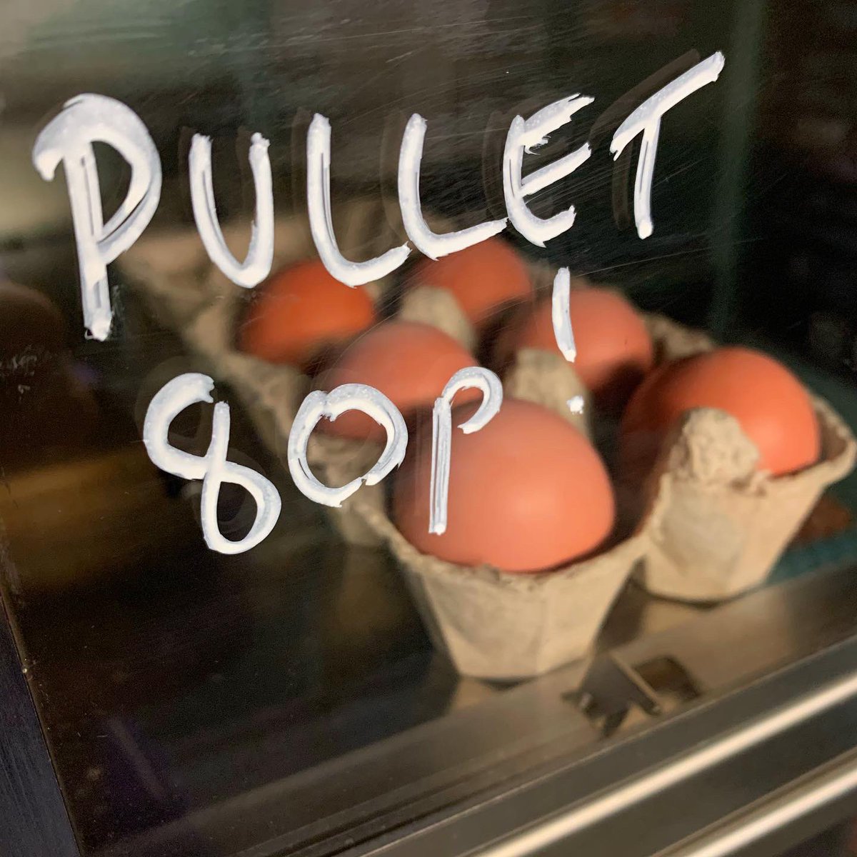 cavickhousefarm's tweet photo. Our pullet eggs are here! The first eggs laid by our young hens known as pullets. Tiny, nutritious & only available for a month or so. Look out for the double yokers..! #pulleteggs #pullets #freerangeeggs #tinyeggs #eggshed #teamcavick #eatme #friedegg #doubleyoker https://t.co/T3FKXJkLPW