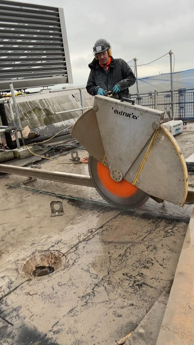 First phase complete for our client Anglian Demolition and Asbestos Ltd at Cefas Lowestoft
27 metres x 150mm deep With quite heavy steel Pentruder saws rock