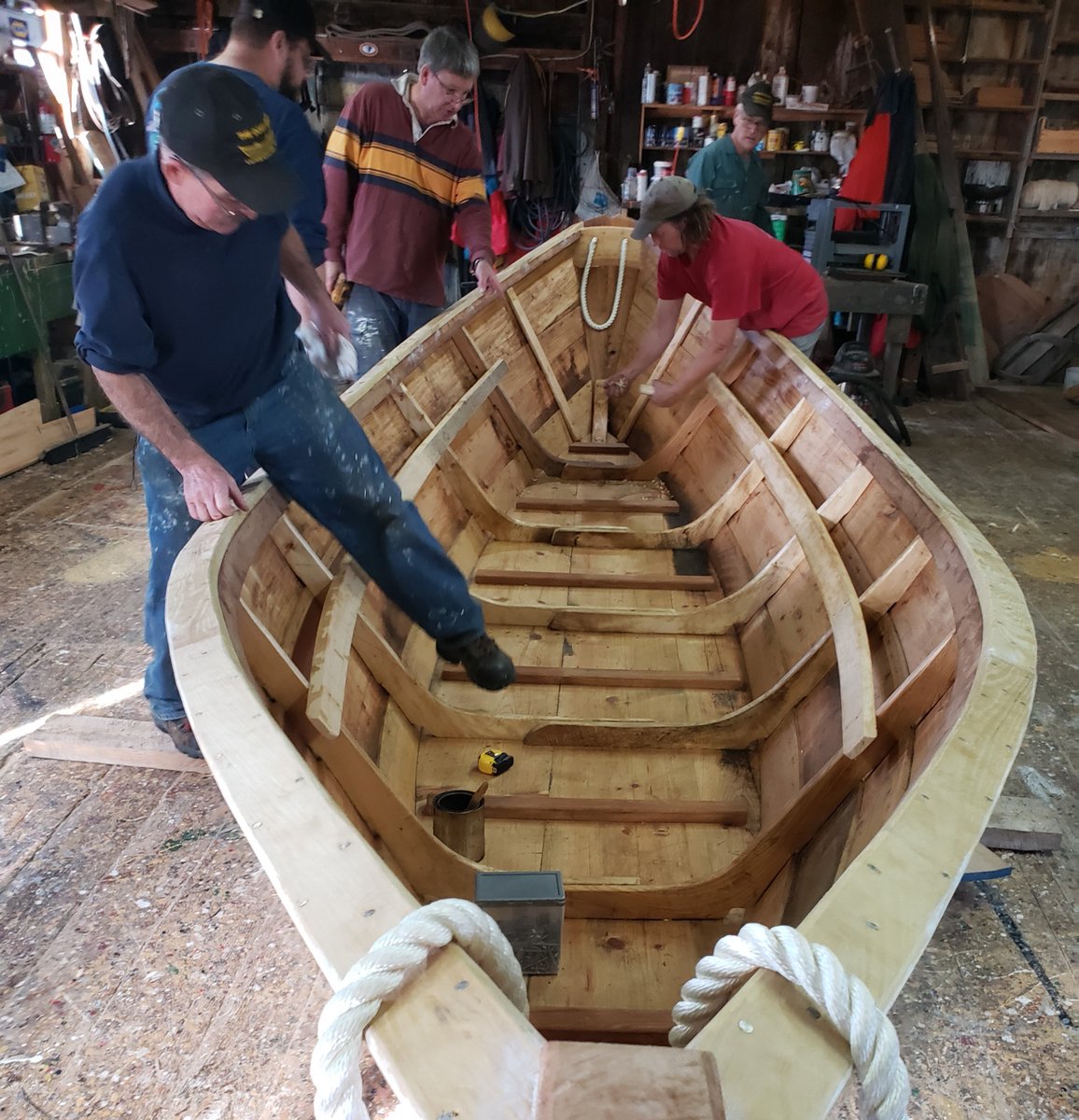 A throwback to our last dory building class. It's always a great couple of weeks. This year's course already has 4 people signed up - 2 more and we're full! Sept 28- Oct 9. Why not join us!