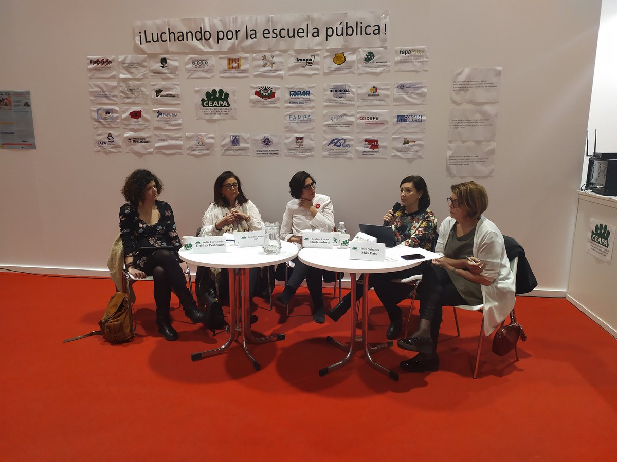 Muchas gracias <a href="/ceapa_oficial/">CEAPA</a> por organizar la mesa de debate en #AULA2020 Hablar de Educación es hablar del futuro de nuestros hijos e hijas, del futuro de nuestro país. <a href="/gpscongreso/">PSOE Congreso</a> #EducaciónPública shar.es/aHXByp