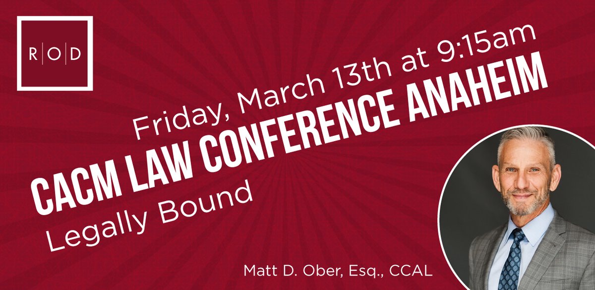ROAttorneys's tweet photo. We're looking forward to seeing our industry friends at @cacm's star-studded event! Matt Ober will provide legislative information along with other CA legal experts. Learn more here: https://t.co/Cea1Gkgeiq

#SCLSE20 #HOA #CommunityManager #communitymanagement #HOAlaw #HOALawyer https://t.co/SGoxZeGkmc