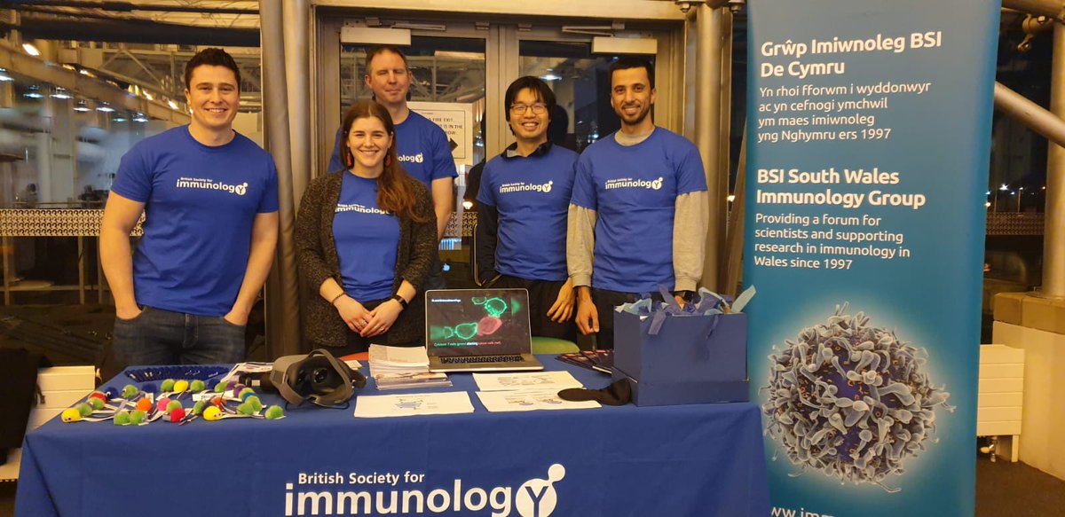 Come visit the BSI booth and learn all about vaccines and cancer immunotherapy! <a href="/Techniquest/">Techniquest</a> #AFTERHOURS <a href="/KouzeliAriadni/">Ariadni Kouzeli</a> <a href="/ASA_PhD/">A.s.A</a> @OwenRMoon <a href="/CeriFielding/">Dr. Ceri Fielding</a> <a href="/_YZlab/">YZ Lab</a> <a href="/CUSystemsImmu/">Systems Immunity Research Institute</a> pic.x.com/spSCfMhraC