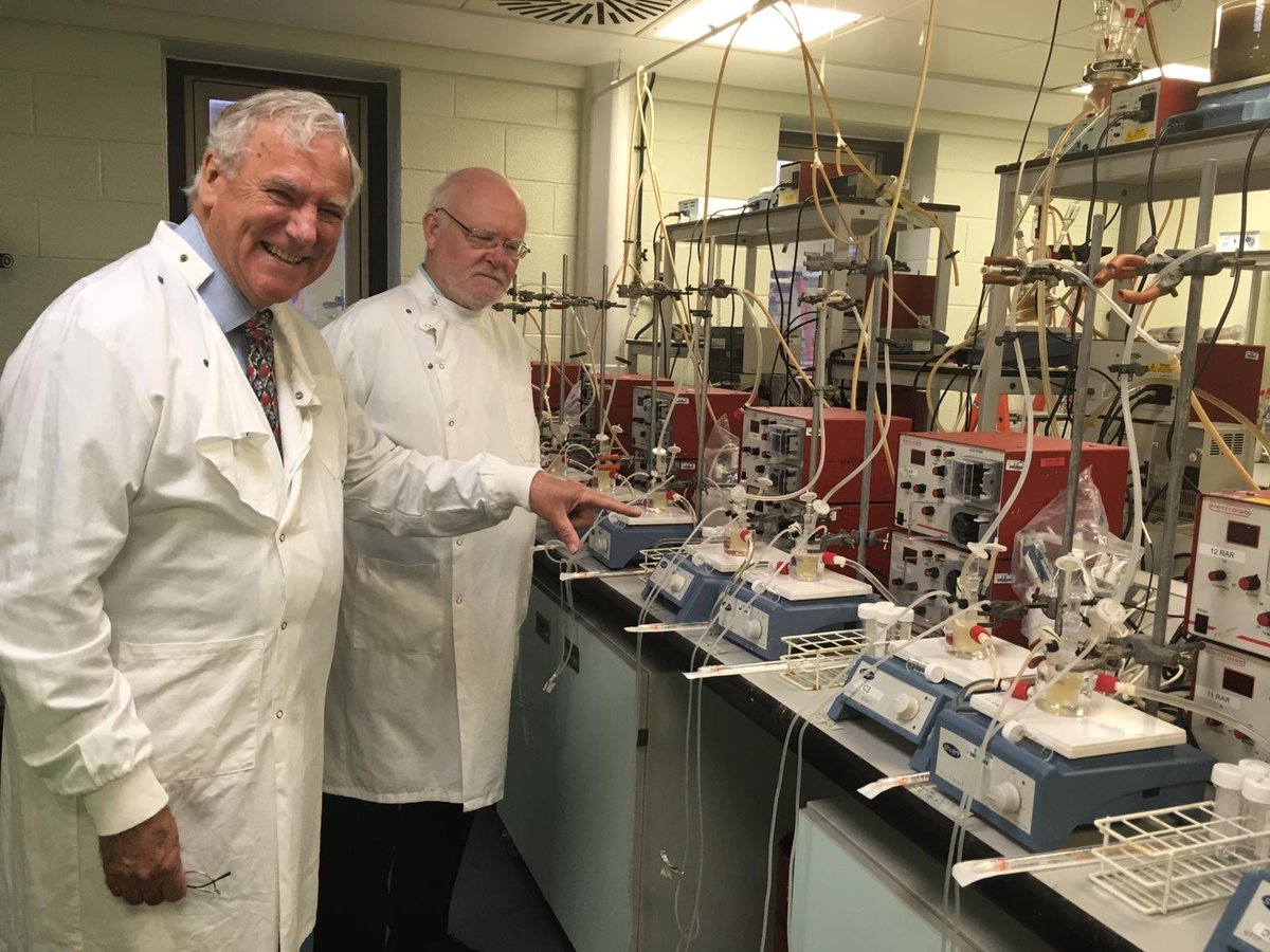 AppgMicrobiome's tweet photo. The APPG visited @UniRdg_FNS today to see the glass gut models, validated to model the human gut and used to assess the viability of research projects prior to human trials (no need to test on mice, this way). Here are Lords Haworth and Taylor with gut guru Professor Glenn Gibson https://t.co/Im2oNsPqZZ