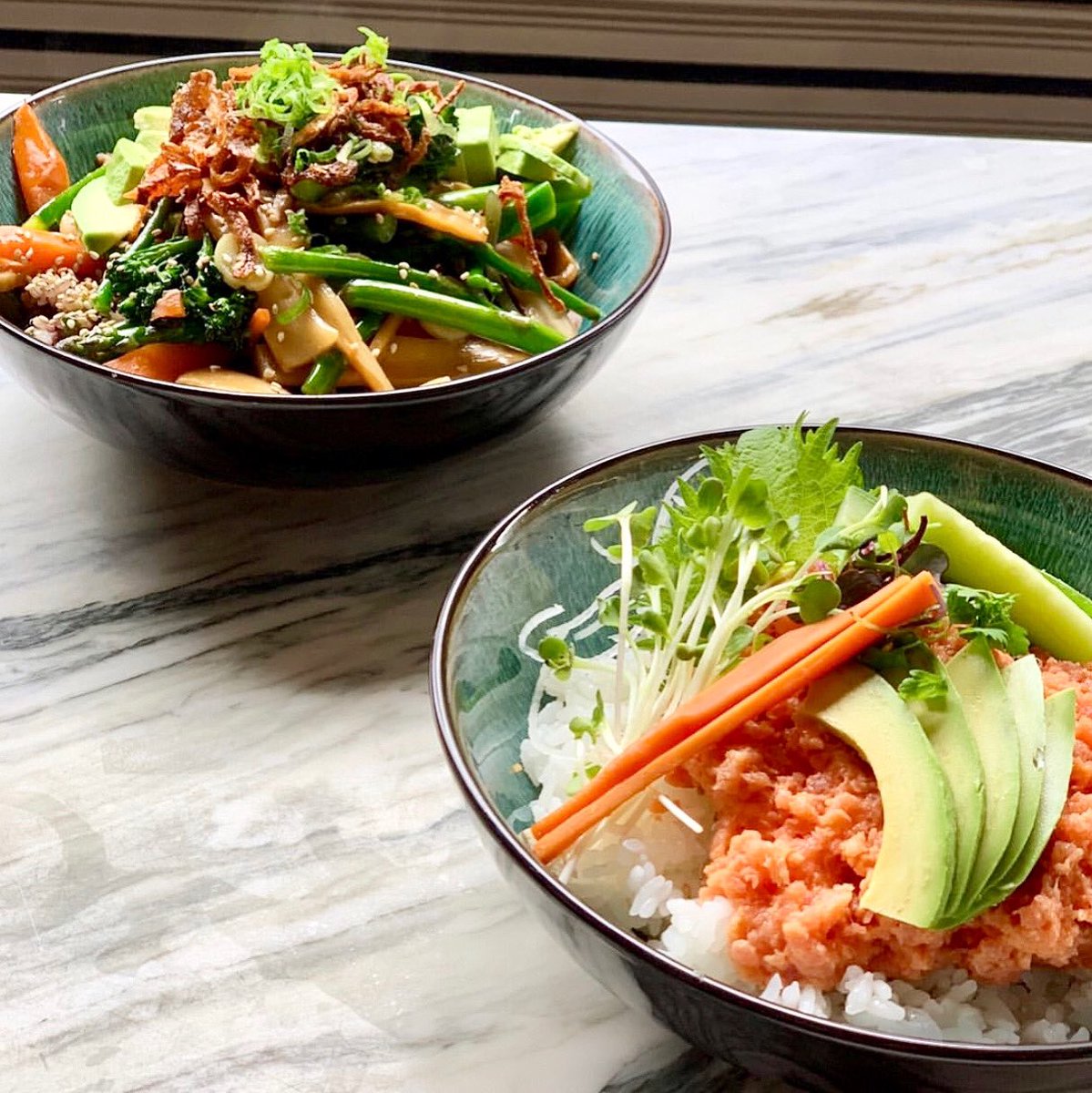 shoppesatwlv's tweet photo. Lunchtime never looked better! 😋 Dig into incredible sushi dishes, ramen, salads, and more at @qsushiwlv. Is your mouth watering yet? 🥢 #shoppesatwlv https://t.co/eLWggTtGG1