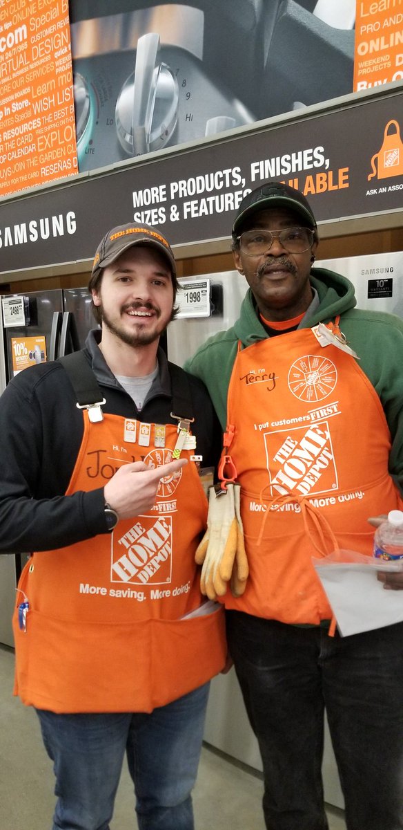 jon_thd's tweet photo. Celebrating safety with Terry, who has earned a Homer award for showing associates how to make a bale safely! Thank you for taking care of our people, Terry! https://t.co/sPMU9BOxLs