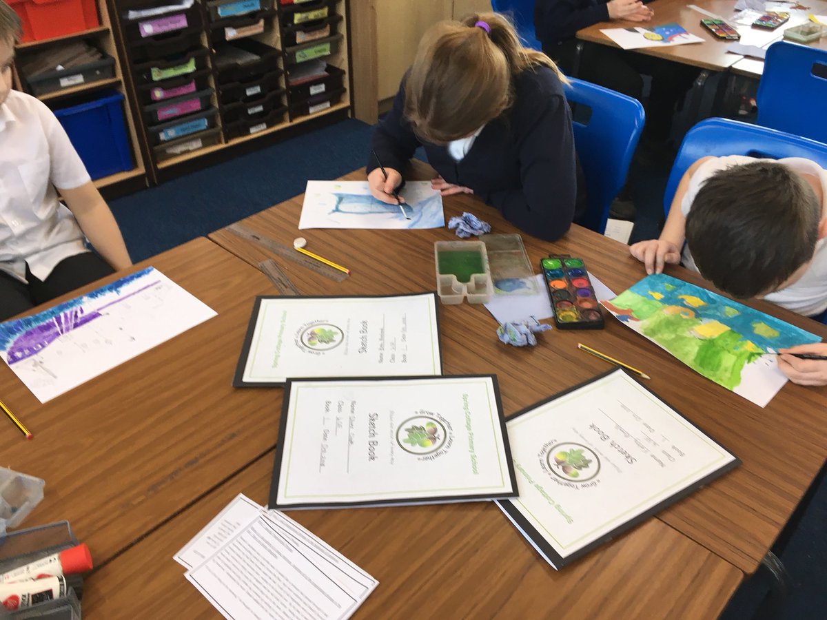 SpringCottagePS's tweet photo. #SpringCottage5T created murals based on the Hull Fishing Industry yesterday. They had some fantastic ideas! #springcottageart https://t.co/lUyPS4zZrh