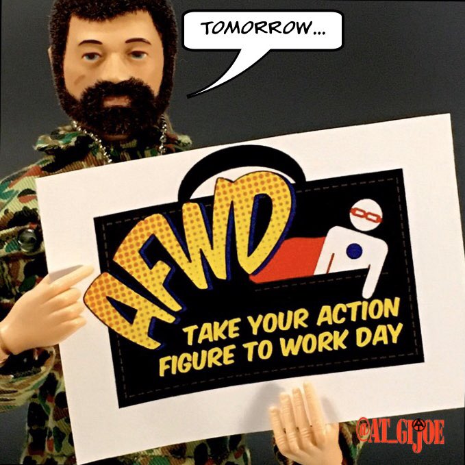 AT_GIJoe's tweet photo. My favorite action figures are just reminding you of @AFWorkDay tomorrow.
#afwd2020 #afwd #actionfigureworkday #actionfigureworkday2020 #takeyouractionfiguretoworkday #takeyouractionfiguretoworkday2020 #gijoe #adventureteam #indianajones #wonderwoman #theincrediblehulk https://t.co/2OoxnXj0K2