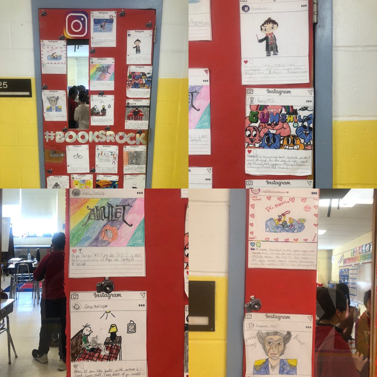 MrsJCyr's tweet photo. #ReadAcrossAmericaWeek door scavenger hunt today! It was so much fun seeing all the doors that our Johnson students did! We are kind of particular to our own Instagram door! ❤️ #hearmeroar #5thgradersrock #welovetoread @JJESOwls https://t.co/njoaCfCa2n