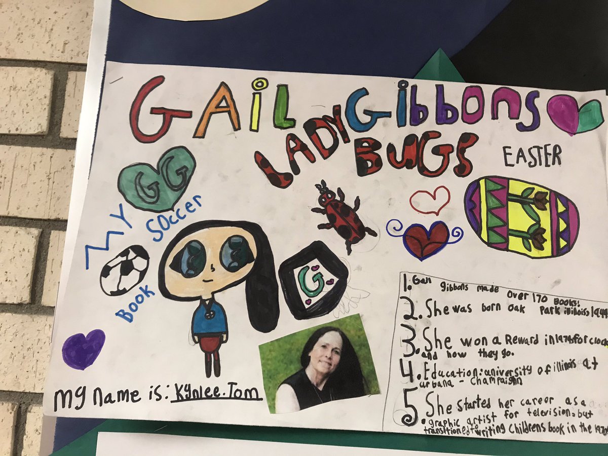 Jennings93Sarah's tweet photo. @geegeegibbons We had a few 2nd grade students who enjoyed getting to know you through #choicebased #authorstudy #longtermprojects. Thanks for writing so many amazing books for kids!! https://t.co/m2RhGekoJu