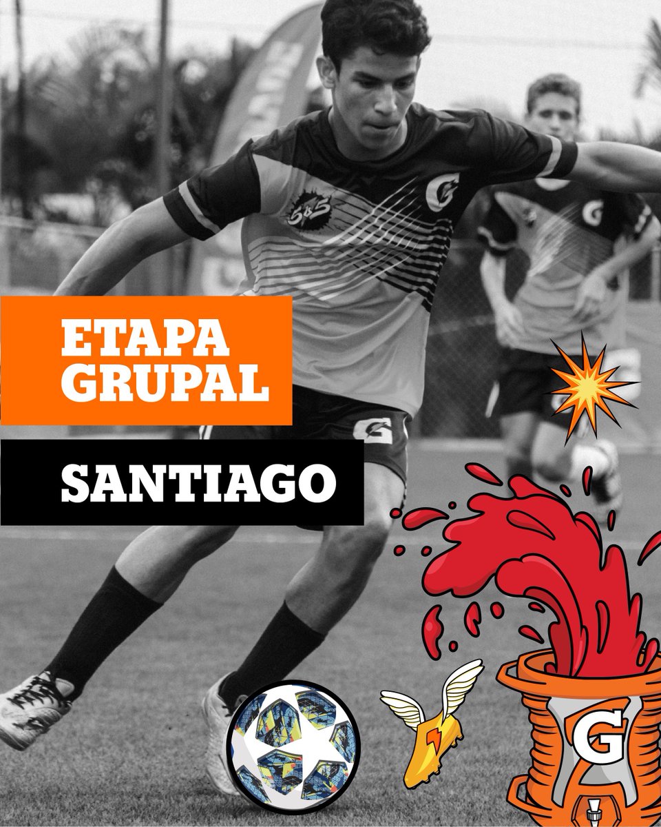 GatoradeRD's tweet photo. Comienza la etapa grupal en Santiago. ¿Listos para convertirse en los mejores?#Gatorade5v5 #5v5Dominicana #UCL https://t.co/3HGq1Gdhdj