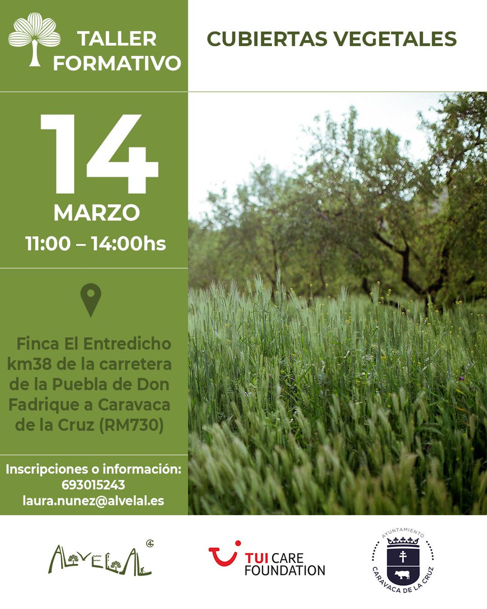 AlVelAl_4R's tweet image. Prox. talleres formativos en Baza, Noroeste de Murcia y Ferreira celebrados dentro del proyecto Destination AlVelAl que llevamos a cabo con TUI Care Foundation. Descubre cómo gestionar la cubierta vegetal en cultivo de almendro y olivar. #agriculturaregenerativa #cubiertavegetal