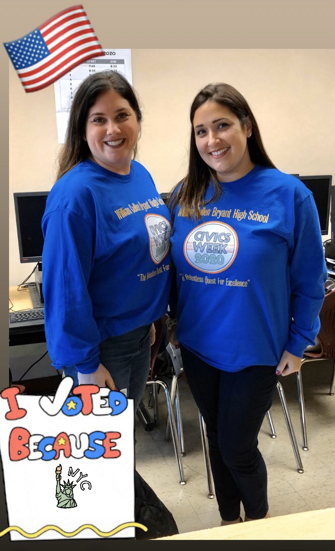 itsmszara's tweet photo. I love being on team US History with Mrs. Frank! We had such a helpful morning PD from @QueensNorthBO about the upcoming Regents. #CivicsForAll #CivicsWeek2020 @NYCSchools @DOEChancellor @WCBryantHSLIC https://t.co/JrQLg3TxcB