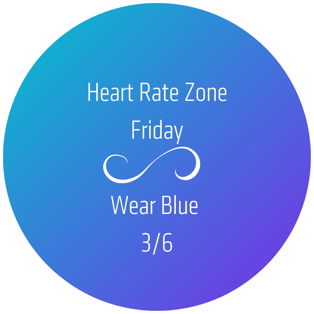 otf_corona's tweet photo. March = Heart Rate Zone Friday's! First up, Friday, 3/6 wear your blue workout gear to class. 🖤💙💚🧡❤️
.
.
.

#heartrate #zones #blue #tgif #friday #fitfam #groupfitness #otfcorona https://t.co/HZfxWD7JgI