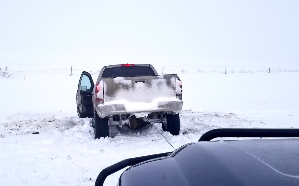 HudsonBayWQMS's tweet photo. #WQMS #totherescue! All of that "scheduled" winch training came in handy today as we rescued a truck from the ditch! ❄️🚚

#winterfieldwork #staysafe https://t.co/d6WC85NOJQ