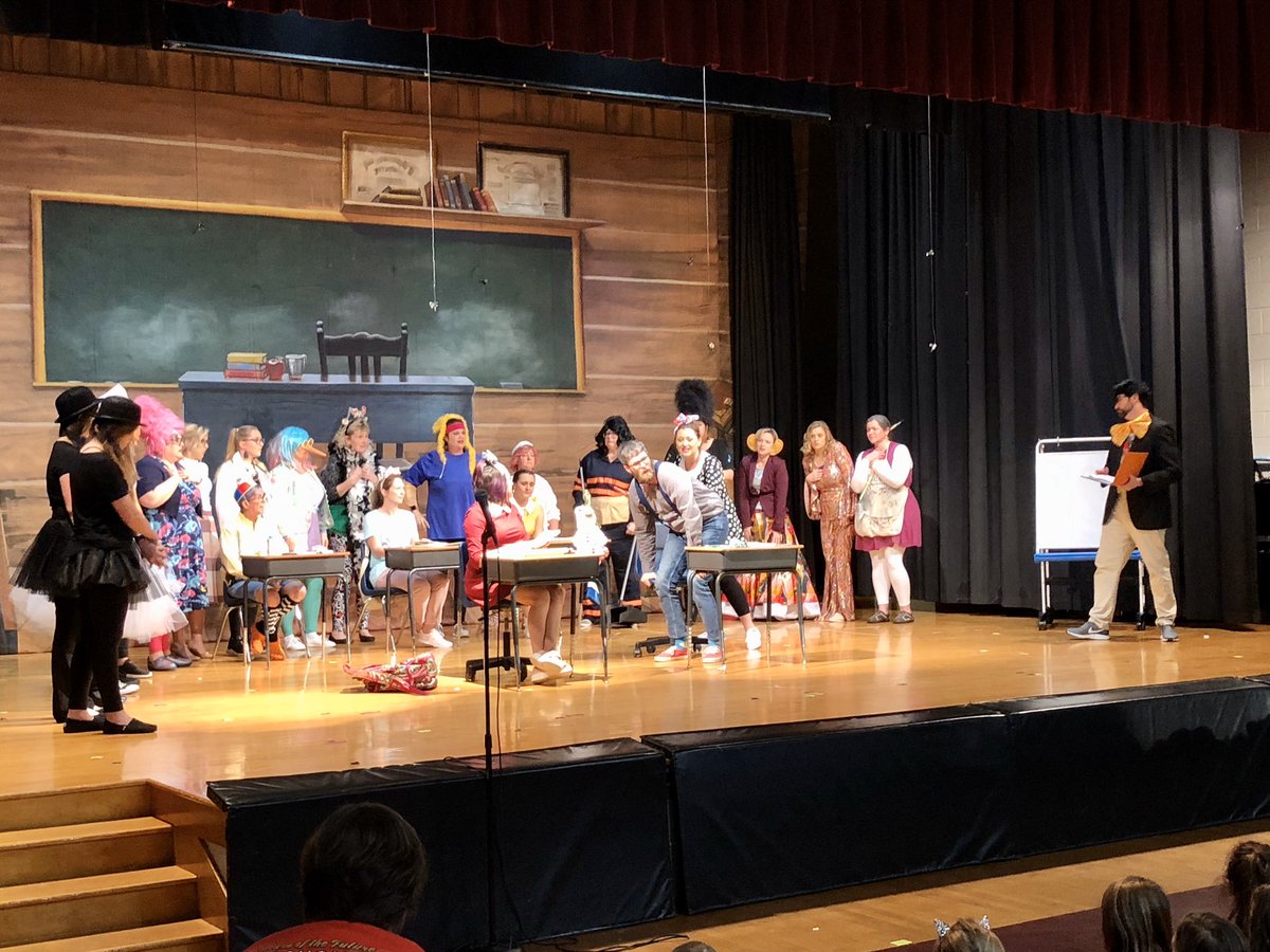 These <a href="/Poca_ES/">Tom Sulzer</a> students love watching their teachers and staff act out a Dr. Seuss story for Read Across America!!