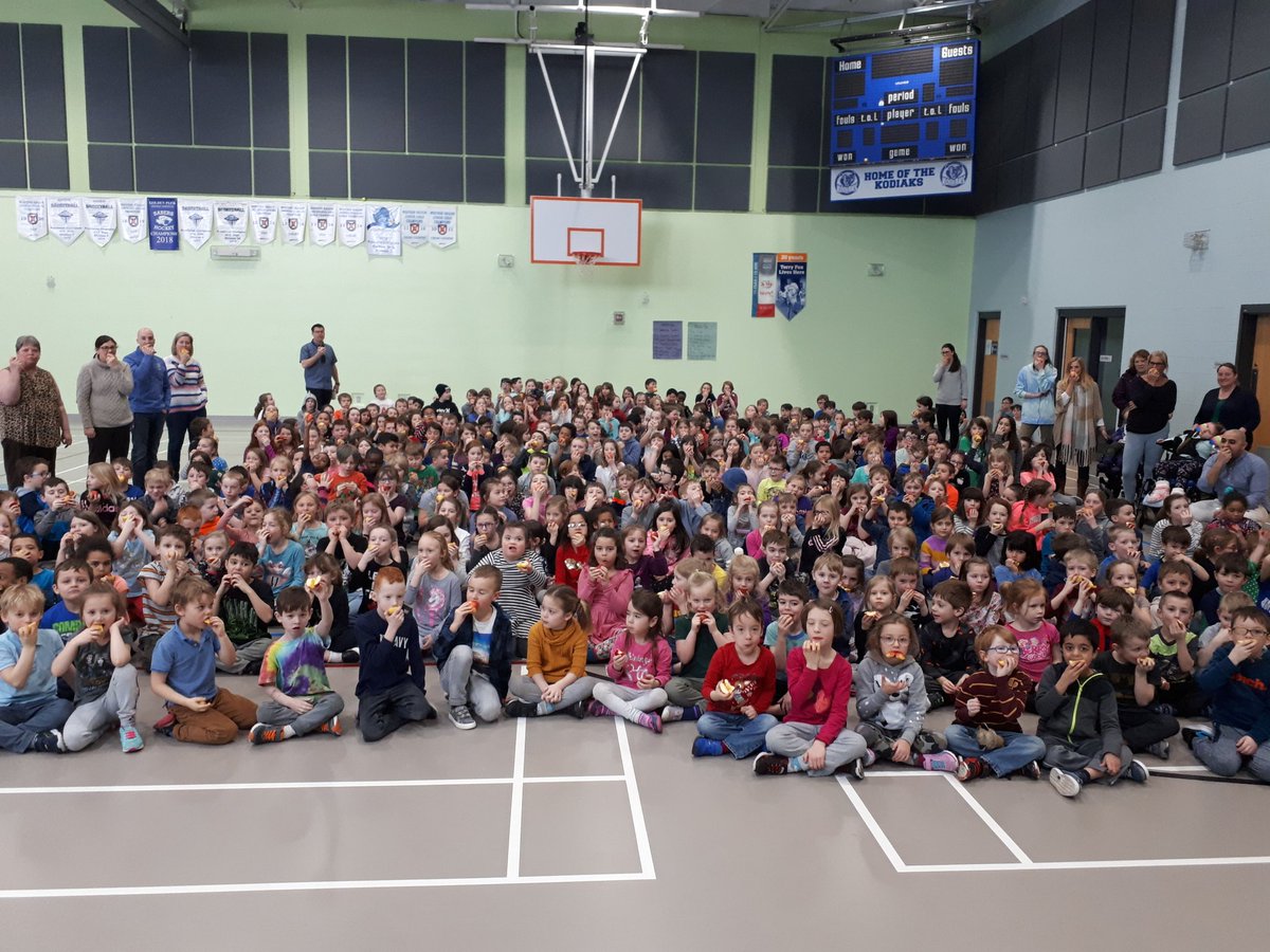 Today KCA elementary and middle school students participated in the Great Big Crunch in celebration of Nutrition Month. #greatbigcrunch # nourishkidsnow