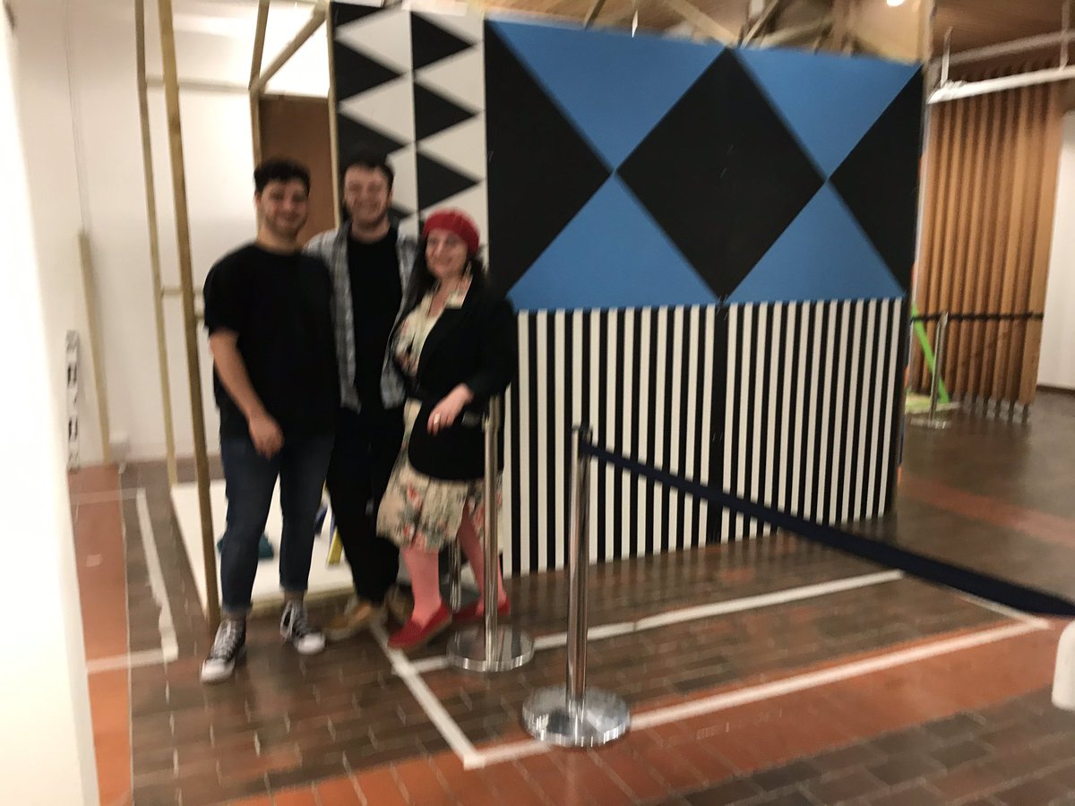 MovingArch's tweet photo. @MoragMyerscough students loving constructing the show @inspiredAUB #aubmakers @TheGalleryAUB https://t.co/UtS9COw9oY