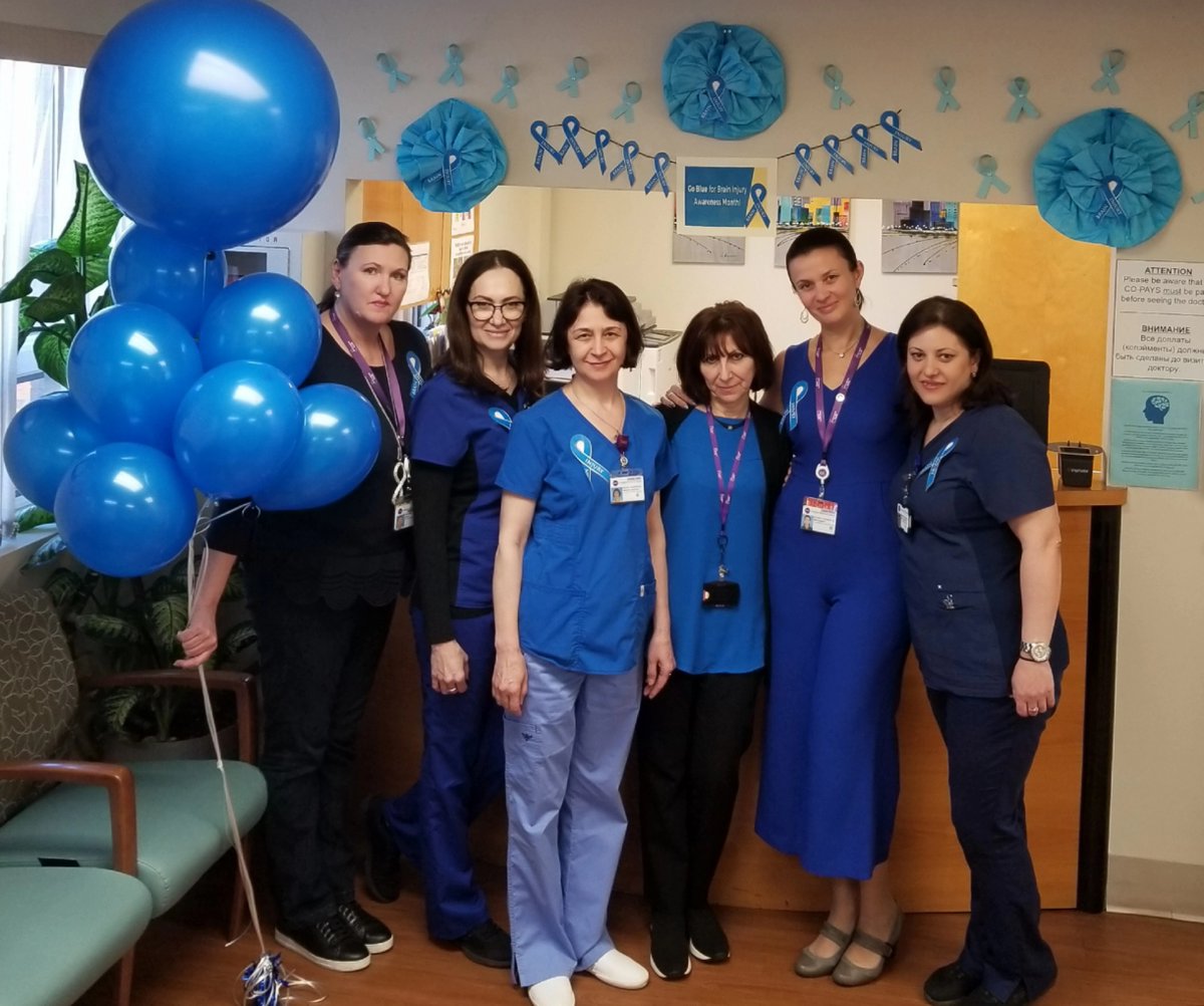 DinaPagnotta's tweet photo. Rusk Rehabilitation @nyulangone @NYULangoneBK with @BIAofNYS and @BIAAmerica Painted the Town Blue in support of National Brain Injury Awareness month and National Brain Injury Awareness Day on Capitol Hill 3/4/20 #goblue4brains #braininjury2020 #TBI #goblue2020 @APTAtweets https://t.co/LtCUpU30ge