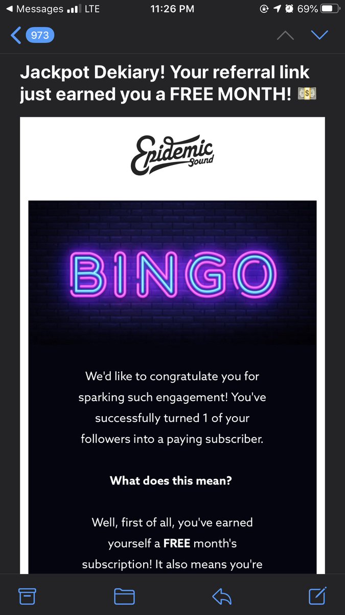 dekiarycarter's tweet photo. Woohoo! This is the first time someone has used my referral link on @epidemicsound πππΌπππΌπππΌ If you want to check out where I get my music from head over to https://t.co/S0mpCuoMnK #epidemicsound #escreator https://t.co/5kKw0LN0CM