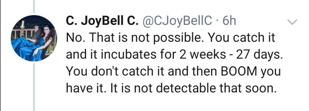 FuelledByFat's tweet photo. @CJoyBellC @dream_bender87 @gmanews Are you sure of 2 weeks? Are you saying that all the protocols of DOH, WHO, CDC, RITM, PSMID are wrong?

@Vaccinologist, fact check please. https://t.co/ICBChbaokt