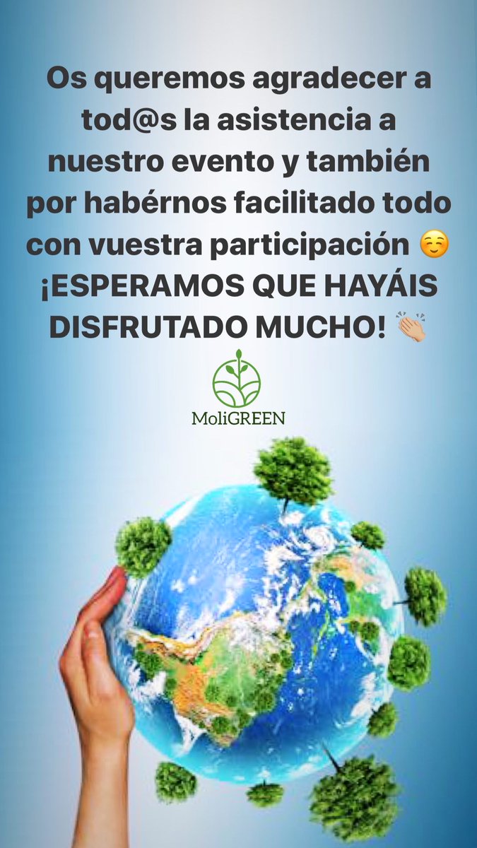GreenMoli's tweet photo. ¡Muchas gracias a todos/as! https://t.co/JYwCb3fl2y